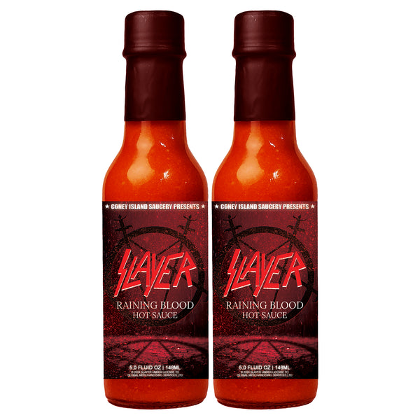 Raining Blood 2-Pack – Slayer Hot Sauce Double Pack | Coney Island Saucery