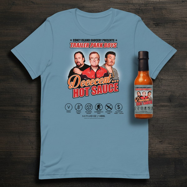 Trailer Park Boys Deeecent Hot Sauce + T-Shirt Bundle